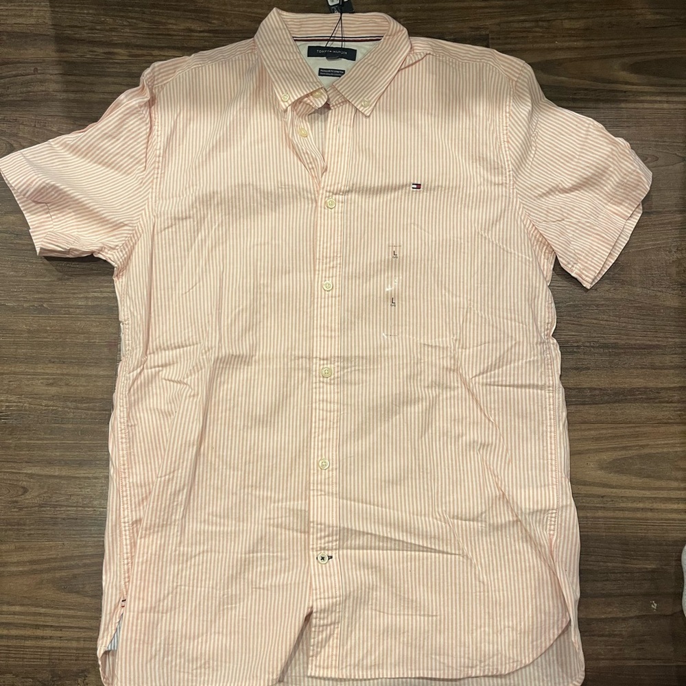 Tommy Hilfiger Orange Casual Button Down Shirt